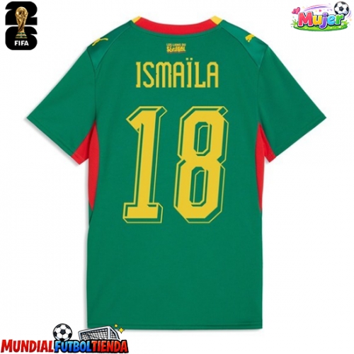 Camiseta Senegal Ismaila Sarr #18 Segunda Equipación Replica Mundial 2026 para mujer mangas cortas